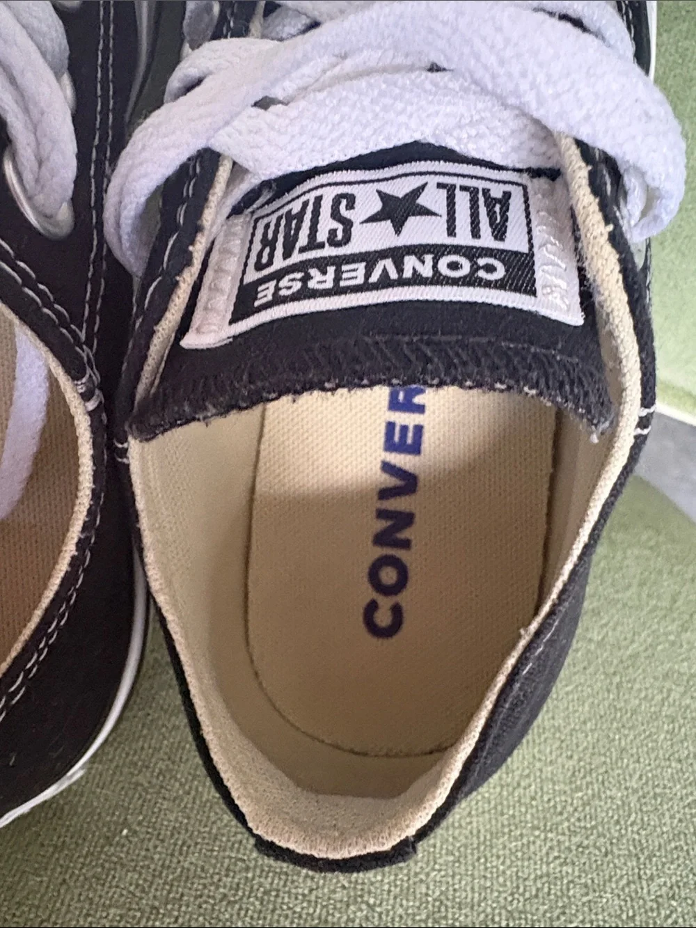 Converse Low Top Sneakers - Black & White. Size 5.5